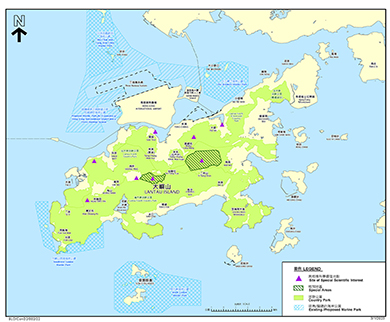 General introduction on country parks and marine parks in Lantau